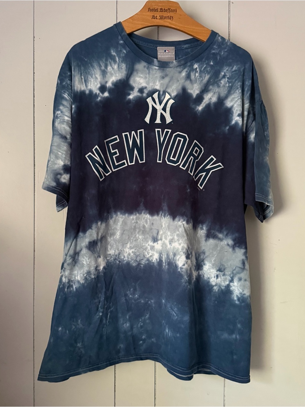 Vintage Majestic Genuine MLB New York NY Yankees Tie-Dye T Shirt Adult Size 2XL